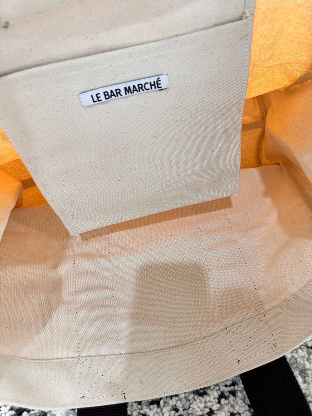 Canvas Beach Tote Cream/Brown - Picture 11 of 11
